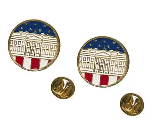 WHHA Set of 2 White House Circle Flag Lapel Pin WHHA Set of 2 White House Circle Flag Lapel Pin