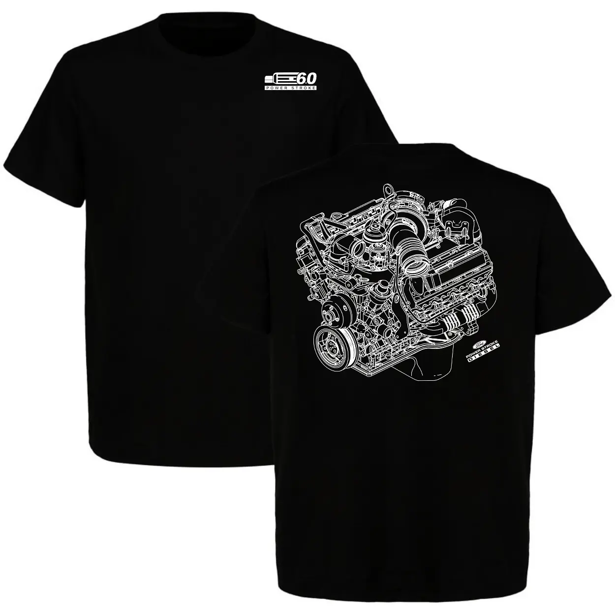 60 Stroker Ford Power 2-Sided T-Shirt Ford Fans Shirt For Car Lover Men Cotton