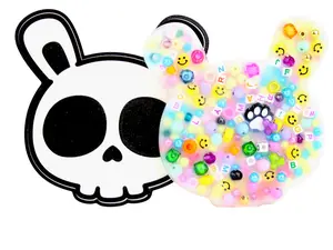 RABBIT Skull Picky Pad and Tray- Satisfy Your Urge to Pick, Pop and Peel Stress-Free!