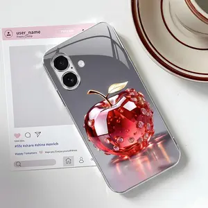 Crystal Fruit is suitable for【iPhone 16 Plus】high-end electroplated glass case, making your phone unique --975