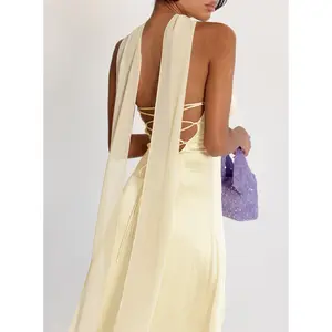 Masterpiece Strapless Maxi Dress Yellow