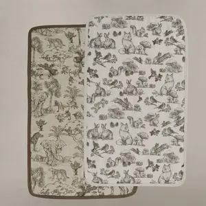 Vintage Safari & Woodland Nursery - Muslin Burp Cloth 2-Pack
