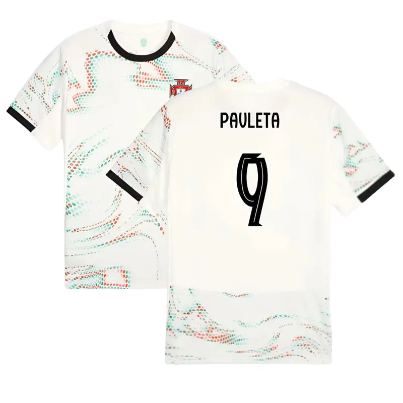 Flocage Officiel Joao Neves Portugal 2025/26 – Away, Noir, Neuf Sans Boîte