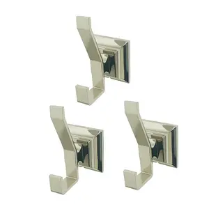 Kingston Brass  Monarch Bathroom Robe Hook & Towel, Polished Nickel - 3 Piece