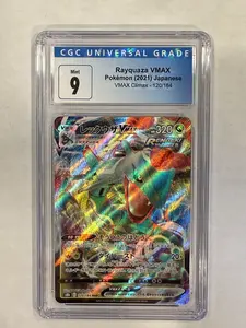 GRADED AUTHENTIC POKEMON TCG CGC-GRADE-9-JAPANESE RAYQUAZA VMAX-VMAX CLIMAX-#120/184