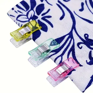 30 Pack Mixed Color Sewing Clips, Fastener Clip, Multi-Purpose Quilting Binding Clips with Pins, Fabric Binder Clips for Quilting, Crafts, and Tailoring