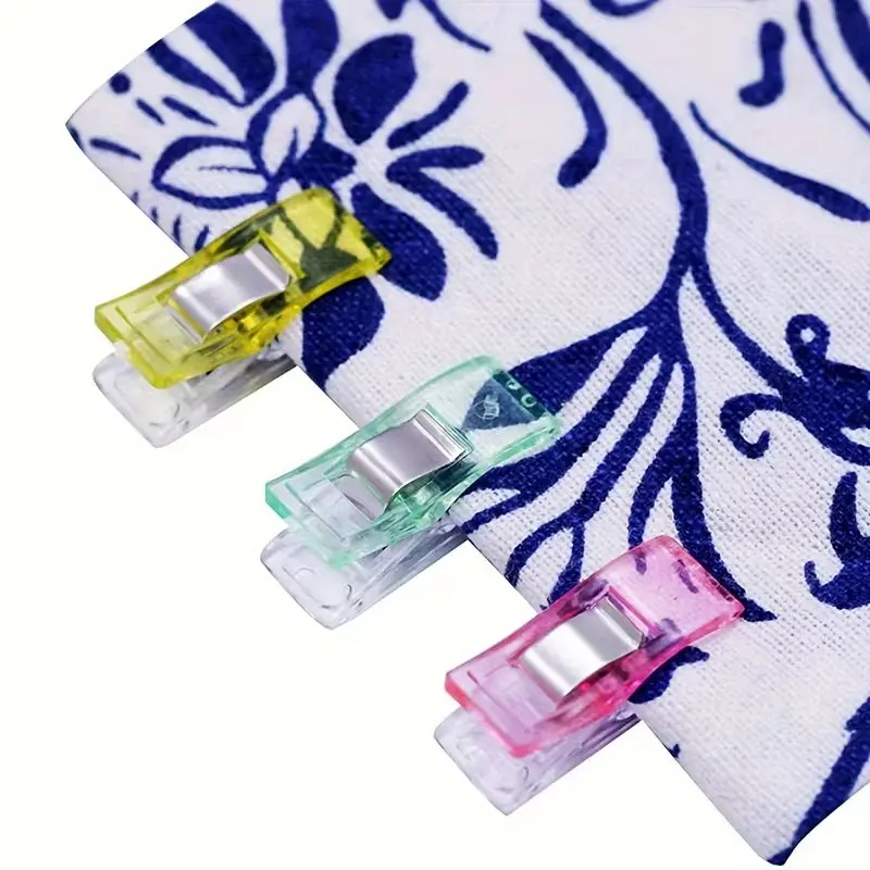 30 Pack Mixed Color Sewing Clips, Fastener Clip, Multi-Purpose Quilting Binding Clips with Pins, Fabric Binder Clips for Quilting, Crafts, and Tailoring