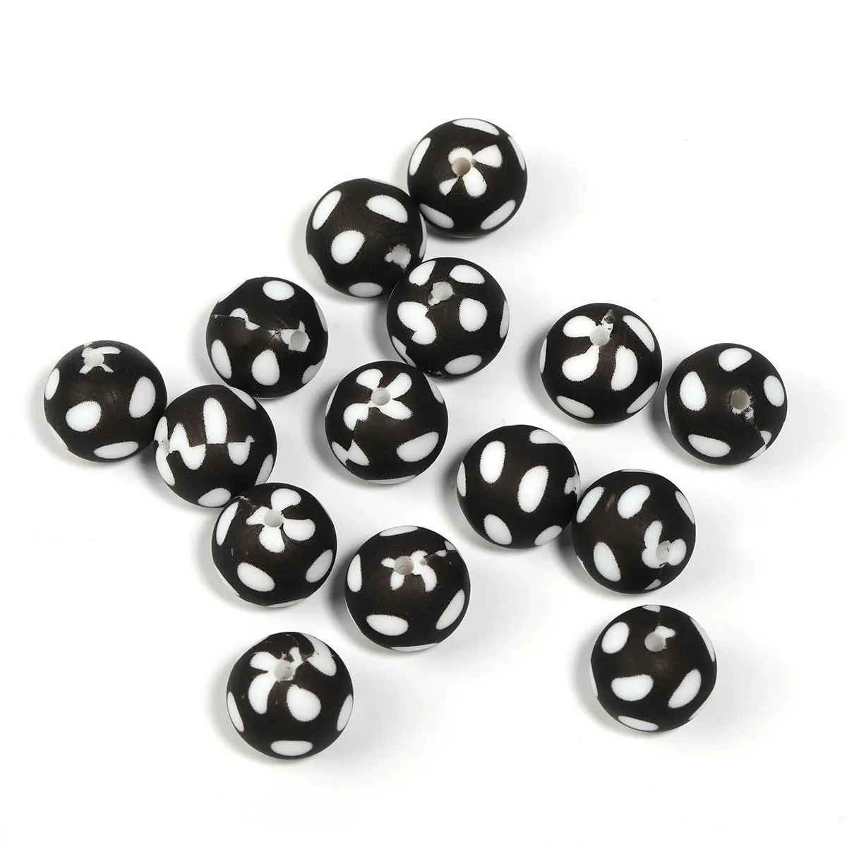 YM490009 Printed beads 30pcs 15mm