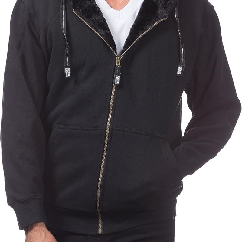 Pro Club Men's Heavyweight Pile Full Zip Hoodie - 60% Cotton 40% Polyester, Soft Durable 13oz Fleece, Relaxed Fit, Perfect for Winter