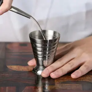 1pc/2pcs Measure Cup Tool Ounce Jigger Bar Mixed Cocktail Beaker Bar Tools