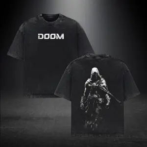 Doctor Doom Vintage Washed Black T-Shirt, Dark MCU Villain Graphic Tee, Doom Mask Streetwear Shirt, Oversized Comic Tee, Retro Acid Wash Cotton, Unisex Superhero Villain Fashion Gift for Fans
