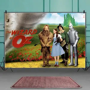 Vintage The Wizard of Oz Movie Wall Tapestry, Lightweight Printed Classic Fantasy Aesthetic Decor, Gift-Worthy Backdrop for Room, Party Photography, Table Hanging Cloth Art Banner