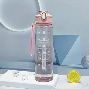 800ML Multicolor Transparent Sports Water Bottle, Daily Hydration Tracker, Leak-Proof Design, Ideal Gift for Outdoor Camping, Cycling, Fitness