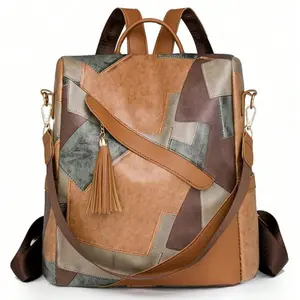 Fashion Colorblock Anti-Theft Large Capacity Backpack For Women, Fits Laptop, Travel, School, Casual Street Style, Perfectly Matching With Backpack Accessories, Back To School Essentials, Preppy Backpack For School