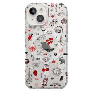 Casely iPhone 15 Case | Not a Phase | Clear Flash Tattoo | Clear Classic Ultra-Thin Design | Compatible with MagSafe
