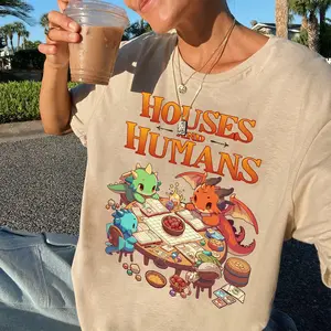 Houses and Hum4ns shirt, Dunge0ns and Dr4g0ns shirt, D20 D&D Tshirt/Sweatshirt/Hoodie