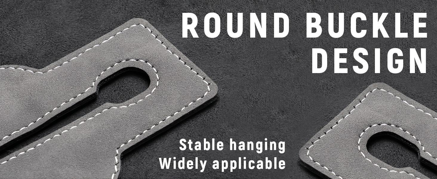 2PCS Car Seat Back Storage Hook, Car Seat Headrest Hook,Car Hooks for Purses and Bags, Purse Holder for Car, Leather Car Seat Back Storage Hook Double Hook Car Seat Hangers Organization Accessories