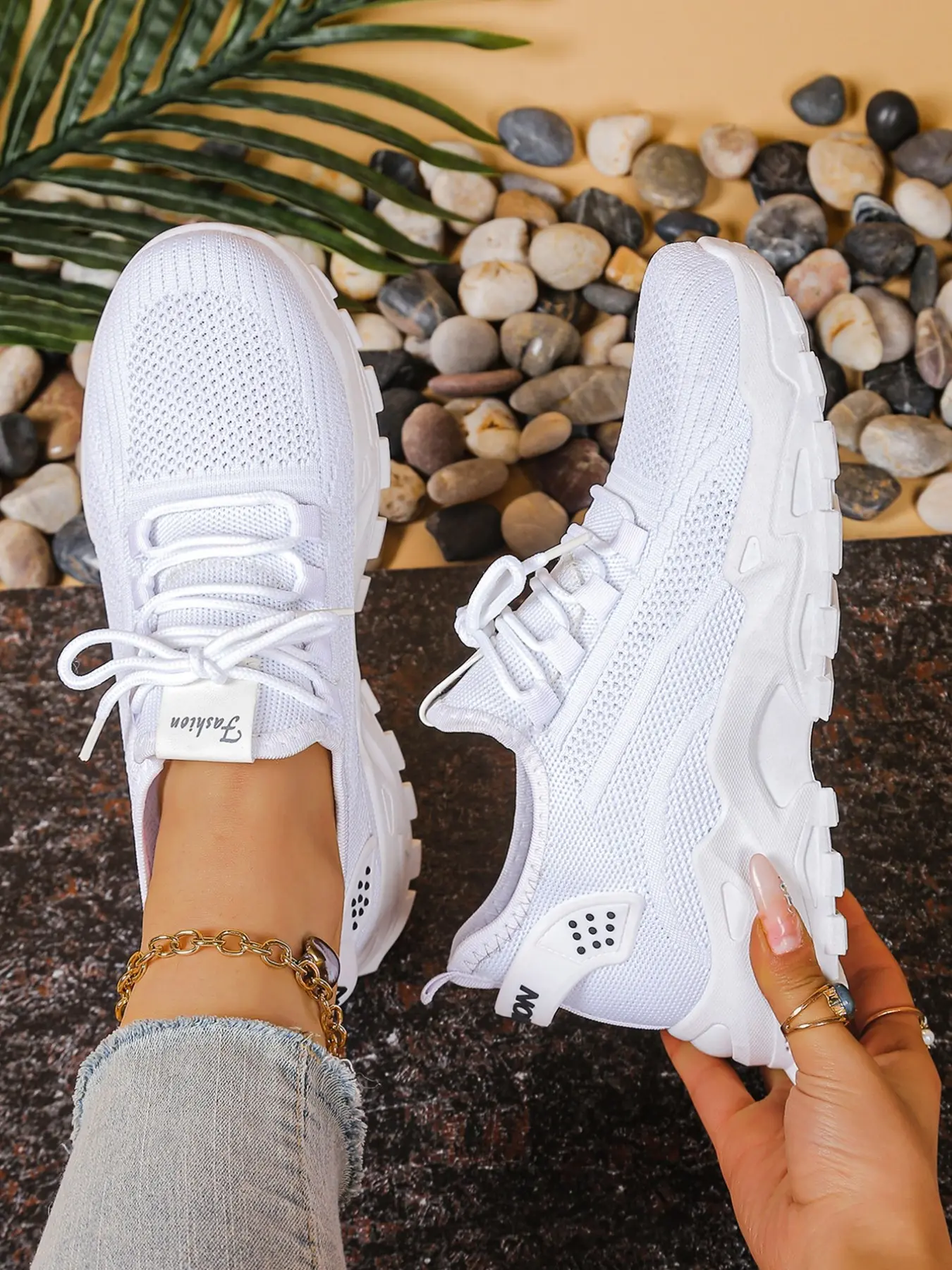 Women's Breathable Comfort Trendy Walking Shoes, Mesh Thick Sole Height Increasing, Versatile Casual Sneakers for Daily Wear Lightweight Breathable Shoes Walking Shoes Footwear
