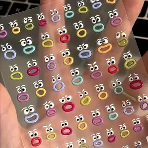 Funny Face Nail Stickers - Vibrant Jelly Emoji Decor that POPs, Cute Scrapbooking Stickers for a Unique Look