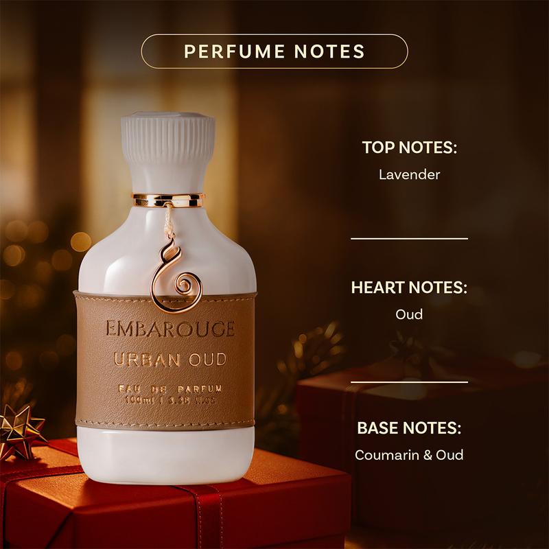EMBAROUGE Urban Oud, Kama Noir, Monark & Oud Studio Perfume Combo for Men & Women | 4x100 ml | Urban Oud: Wood, Oriental & Fougere | Kama Noir: Fresh, Amber & Vanilla | Monark: Apple, Spicy & Amber | Oud Studio: Citrus, Woody & Amber | Eau de Parfum (EDP)