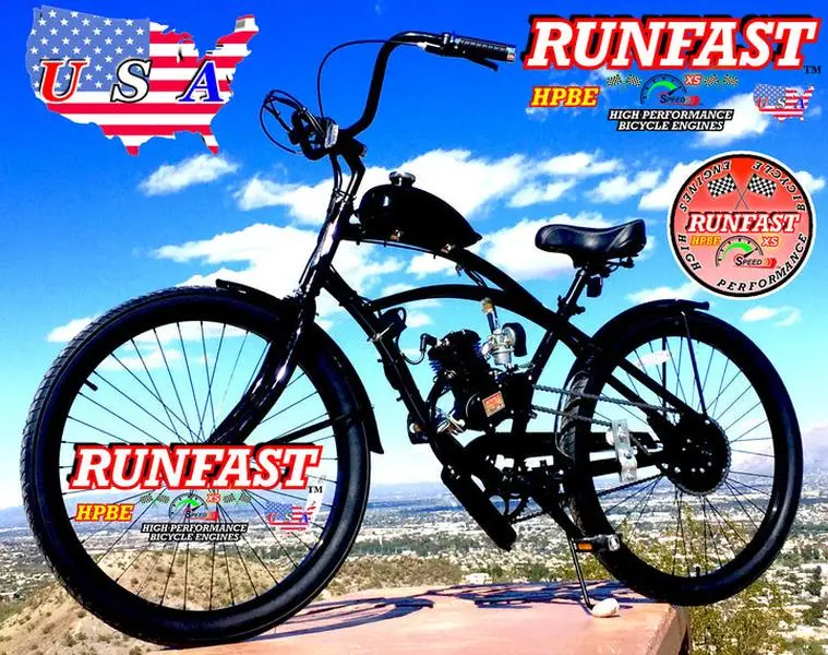 HIGH POWER 2-STROKE 66cc/80cc MOTORIZED BIKE ENGINE KIT PK-80 AND POWER BIKE DO IT YOURSELF MOTORIZED BIKE