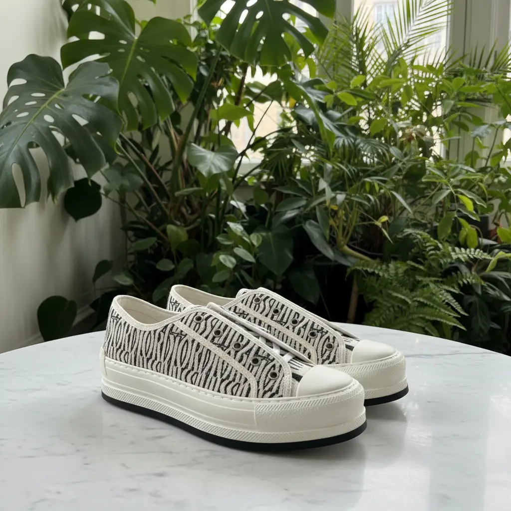 Pre-Owned Dior WalkNDior Zebra Print Sneakers -