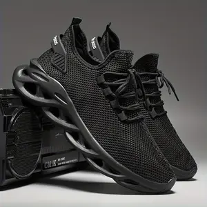 Men’s Sneakers - Breathable Knit, Non-Slip Sole - Casual & Outdoor Wear