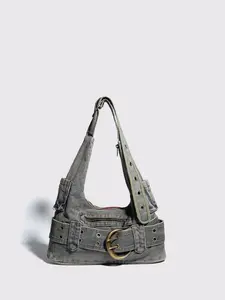 Canvas Messenger Bag Large Hobo Crossbody Bag with Multiple Pockets Casual Shoulder Tote Bag for Women and Men Denim Crossbody Bags Denim Shoulder Satchel