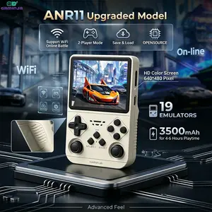 GAMINJA Upgraded Open-Source Handheld Game Console, Handheld Games Console, 3.5" HD Screen, WiFi Support for Game Download & Online 2-Player PK, Perfect Festival Gift