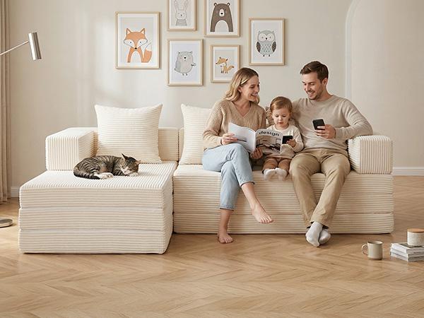 Winzoo DIY Folding Boneless Couch,Oversized Convertible Modular Sectional Sofa Bed,Modern Cloud Couch,Sleeper Sofa,Futon for Small Spaces Apartment Winzoo DIY Folding Boneless Couch,Oversized Convertible Modular Sectional Sofa Bed,Modern Cloud Couch,Sleeper Sofa,Futon for Small Spaces Apartment