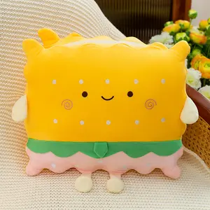 Adorable soft sandwich! Soothing plush throw pillow — suitable for office sofas and bedheads; great gift for girls