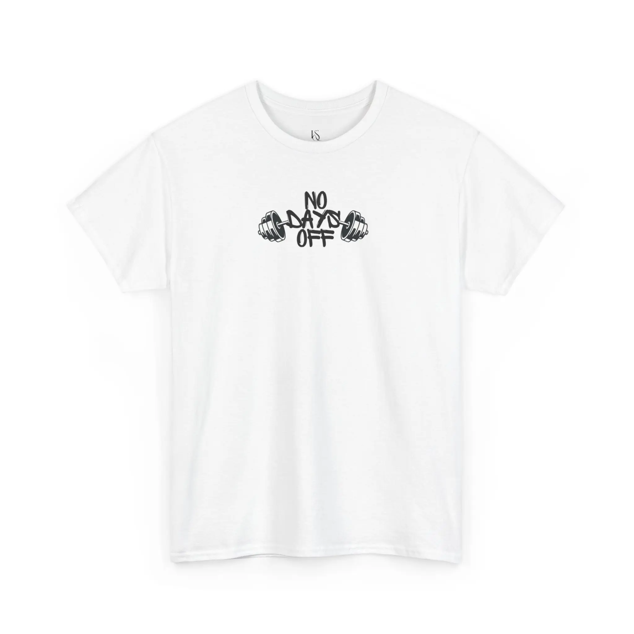 No Days Off Heavy Cotton Workout Tee for Fitness Training & Activewear - Durable Reinforced Shoulders & Soft Breathable US Cotton - Unisex Classic Fit