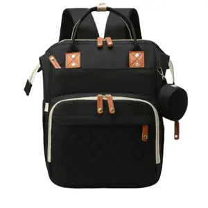 Multi-Function Waterproof Diaper Bag Backpack 16 Pockets Changing Pad Anti-Theft Design Unisex Large Black Diaperbags Travel