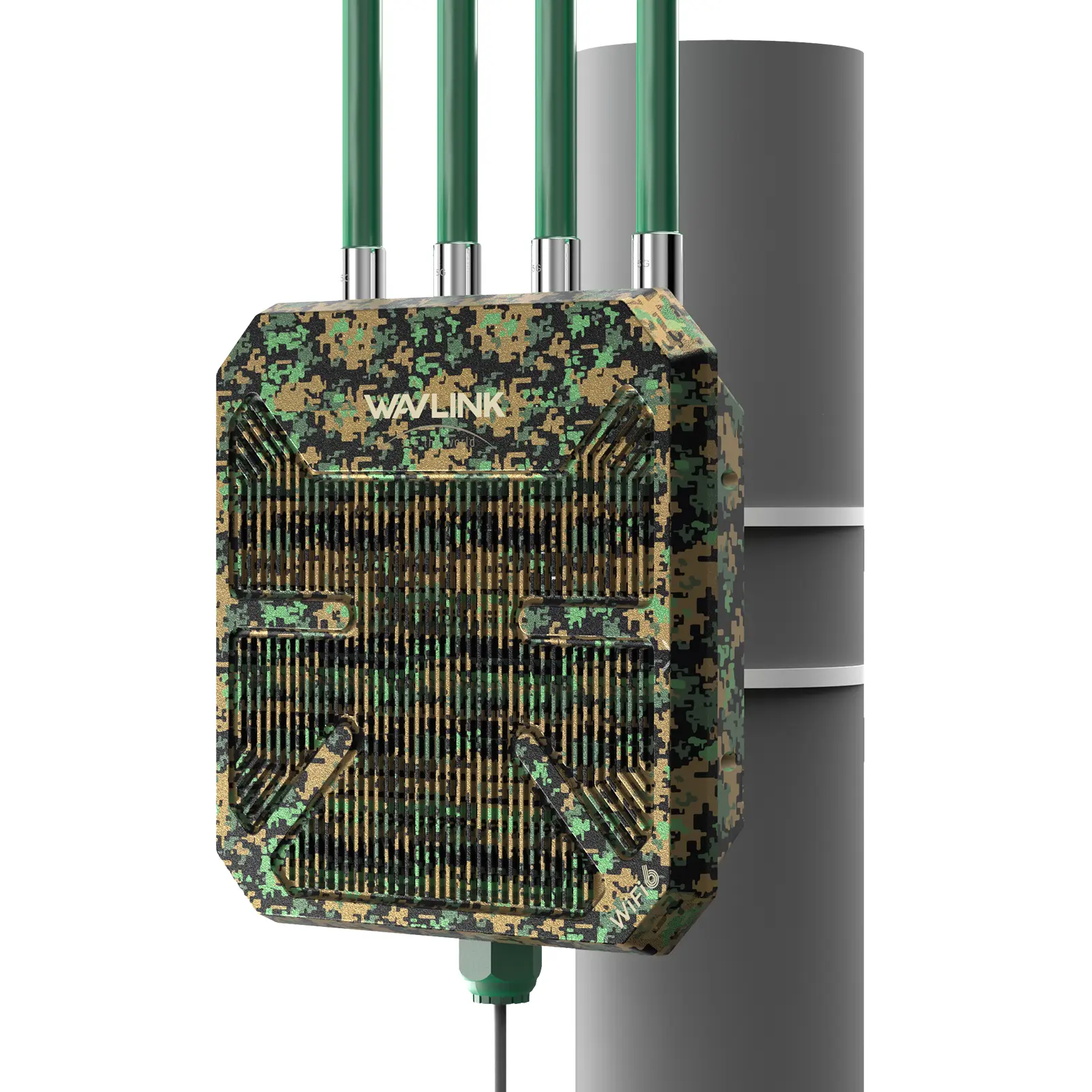 WAVLINK AX1800 Outdoor WiFi Extender Booster - Passive PoE-Powered, IP67 Weatherproof, High-Gain Antennas, Dual-Band Long-Range Network Repeater for Outdoor Users, Farms