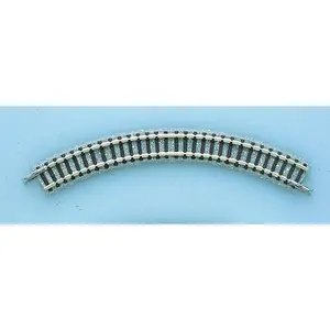 TomyTec Co LTD 1112 Mini Curved Track C140 - Fine Track -- 5-1/2" 140mm Radius, 2 Each 30 & 60 Degree Sections, N Scale