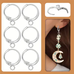 DIY Handmade Essential S925 Silver Color Anti-Allergy Ear Cuffs Set of 10, Fast Assembly Earring Hooks Accessories, French Fashion Style,French fashion, Hoop Earrings Set, Fashionable Hoop Earrings, Ear Hoops, Earring Stacking Set