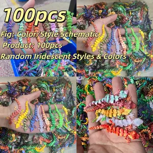 New Arrival! 3D Printed Realistic Lizard Party Favors, 100/50/30 Random Colors, Perfect for Birthdays, Classroom Activities, Halloween Gifts Party Gift Kits 3D Printed Base Gecko Lizard Models Made of PLA 4.72 Inches Long Party Decoration Supplies Birthda