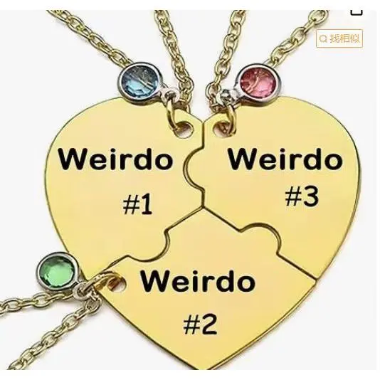 Digital gold three in one necklace