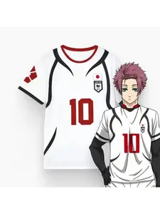 Mens Anime Jersey Blue Lock Sae Itoshi Role Playing 3d Print T-shirt Men Women Fashion Oversized Short Sleeve T shirt Breathable