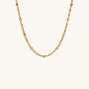 Unlimited Talent Multi-Symbol Tennis Necklace