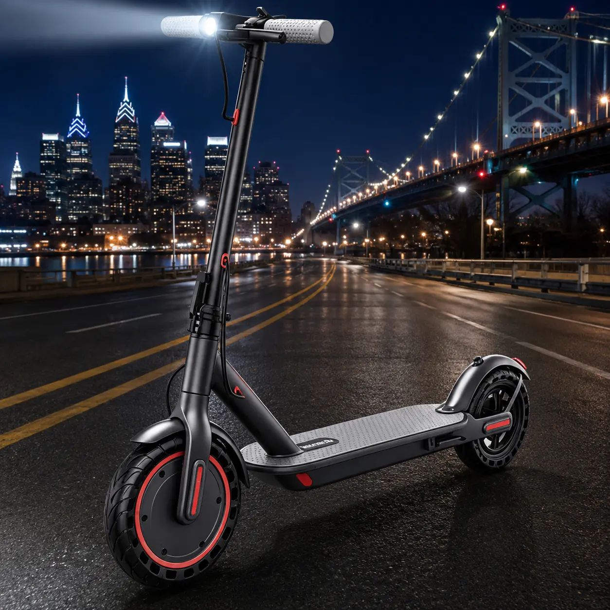 Electric Scooter 350W Motor,19 MPH Max Speed,12 Miles Range,8.5'' Foldable Scooter for Adults with APP,Foldable Commuter Scooter