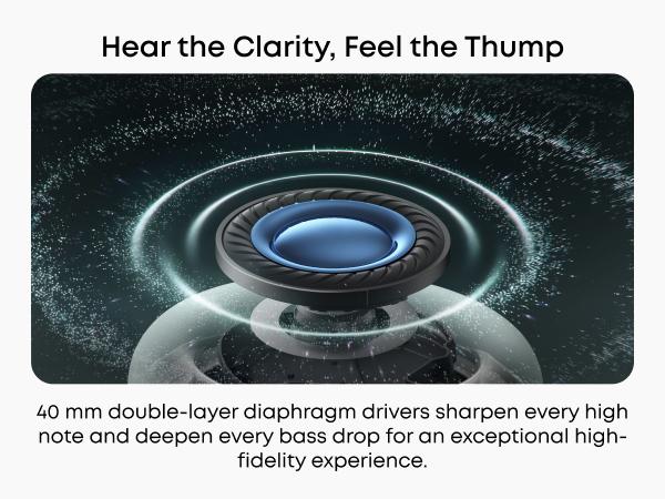 soundcore Space 2 by Anker, Active Noise Cancelling Headphones, Comfortable Fit, 50H Playtime, LDAC HiRes Wireless Audio, Dual Connection, Clear Calls, Bluetooth 6.1, Nap Mode, Wearing Detection