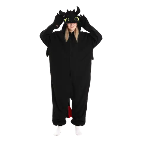 NCBYKM Women's Cute Cartoon Dragon Fleece Onesie Pajamas - Unisex 1-Piece Zipper Suit with Stylish Stitch, Comfortable Fit, Machine Washable Clothes for Women, Halloween Fits Pajama Sets