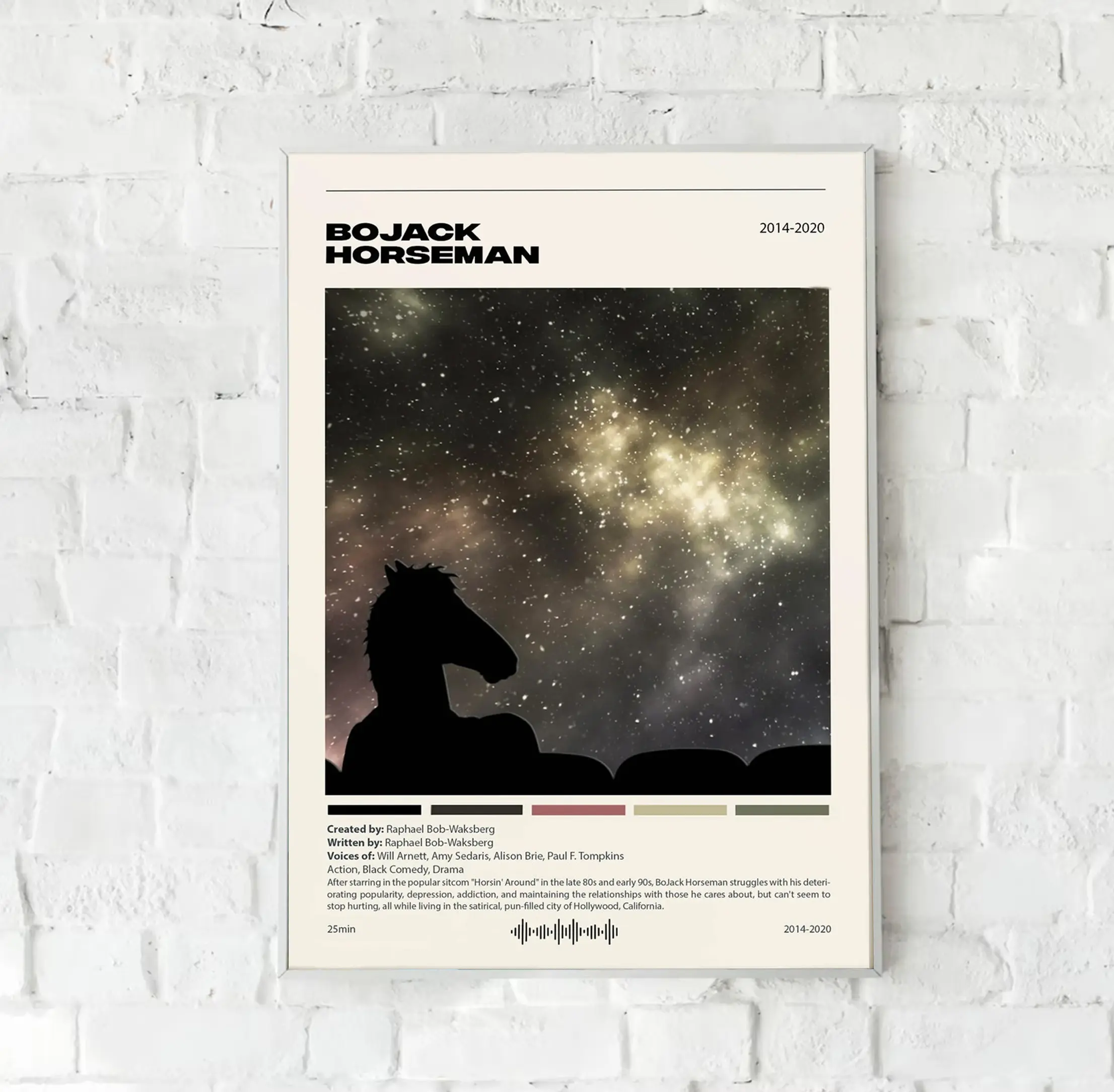 BoJack Movie Horseman Animated Tv Series Minimalist Poster, Horseman Cartoon Art Print Poster, Nice Gift For Adult, Him, Her Decor Unframed