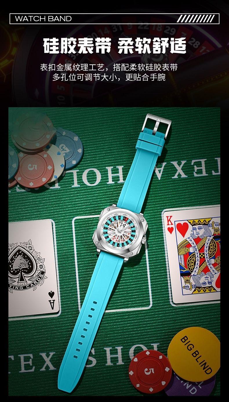 Swiss Brand New Rotating Fortune God Watch Fashion Men Wristwatch Creative Luminous Waterproof Automatic Quartz Watch