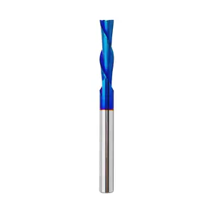 Down Cut Spiral Router Bit 1/4 inch Cutting Diameter and 1/4 inch Shank Solid Carbide CNC End Mill for Wood Carving Engraving Grinding Grooving,1PCS Precision Durability
