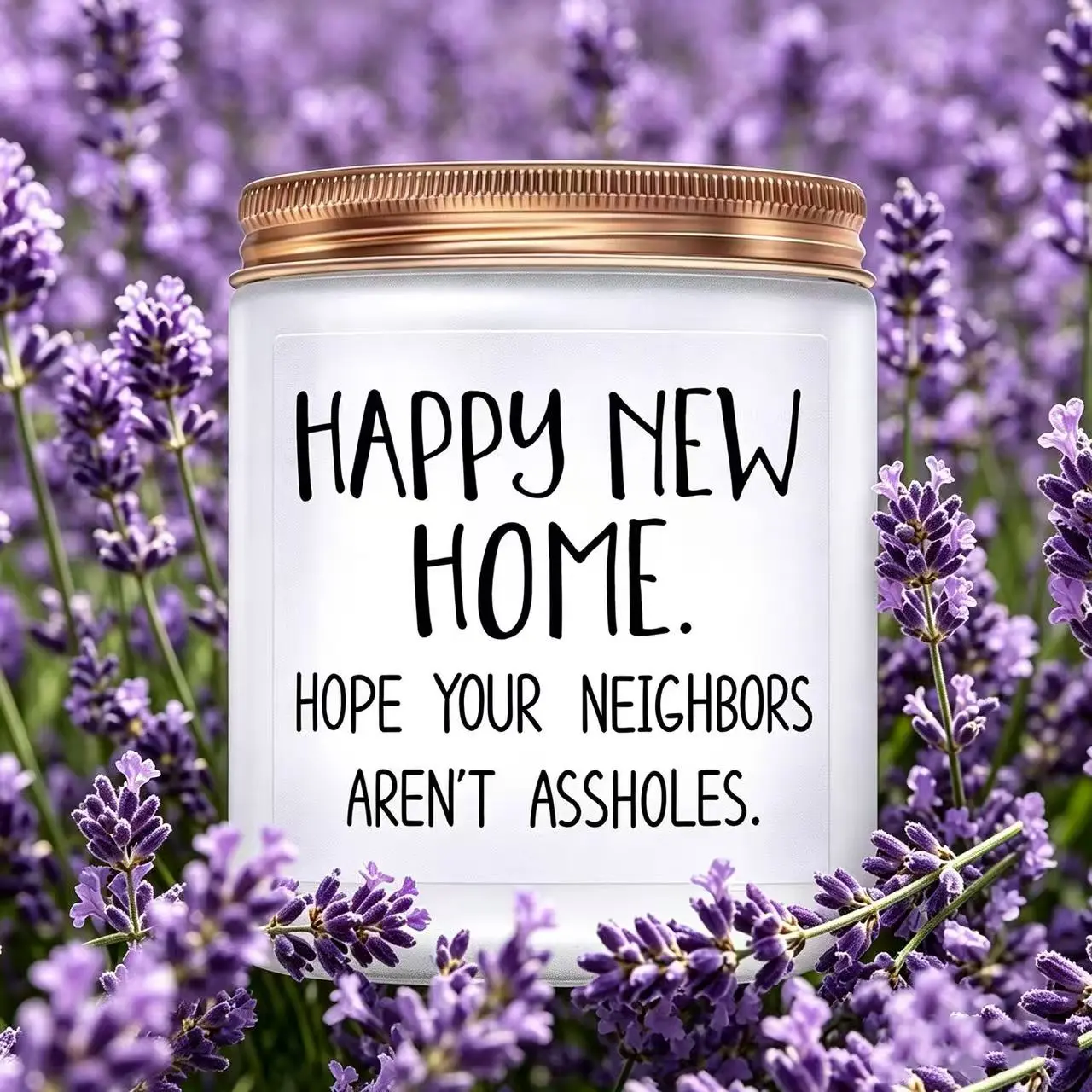 House Warming Gifts for New Home - Housewarming Gift, Funny Housewarming Presents, New Home Owner Gift, New House Present, Lavender Candles