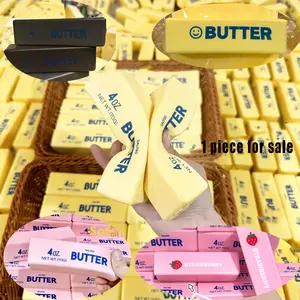 1pcs butter stick, chocolate stick, strawberry stick squeeze toy - soft, non-toxic PU material, yellow, pink, black - perfect for adults, suitable for party games, holiday and Christmas gifts