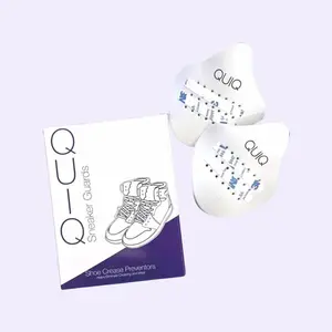 QUIQ Small Sneaker Guards - Prevent Creasing & Damage to Your Footwear with 3M Adhesive & QUIQFOAM Technology for Maximum Comfort