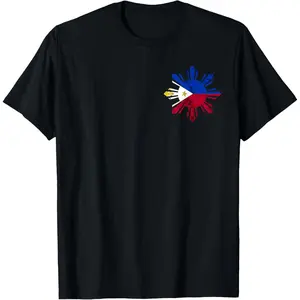 100% Cotton Philippines Filipino Flag Pilipinas Pride Filipino Roots T-Shirt